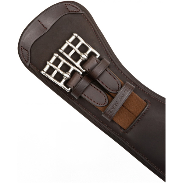 2025 Henry James Saddlery Curved Anatomic Short Girth GRTH-03-SHT - Havana Brown